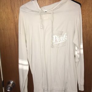 green/blue PINK hooded long sleeve